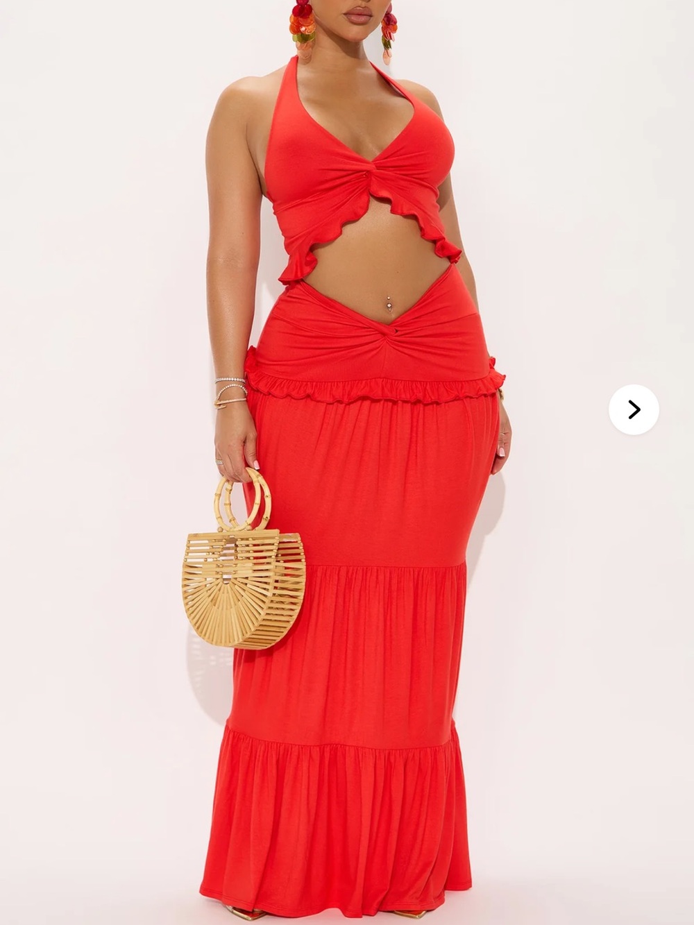 Wanderlust Halter Maxi Skirt Set - 2X